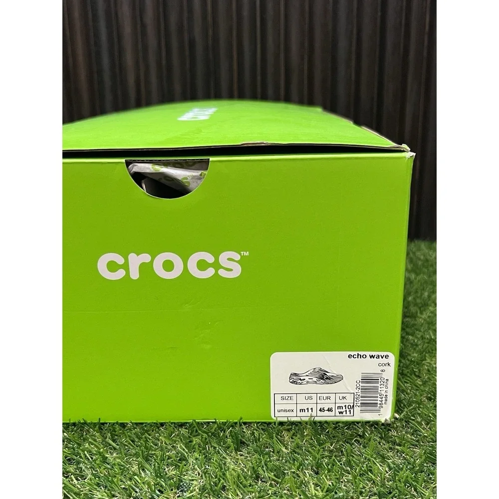 Size‎ 11 - Crocs Mens' Echo Wave Clogs - Cork/Kiwi